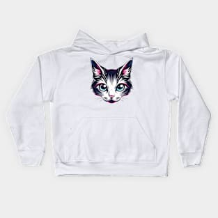 cute cat face Kids Hoodie